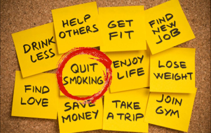 quit smoking highlighted in list of new years resolutions