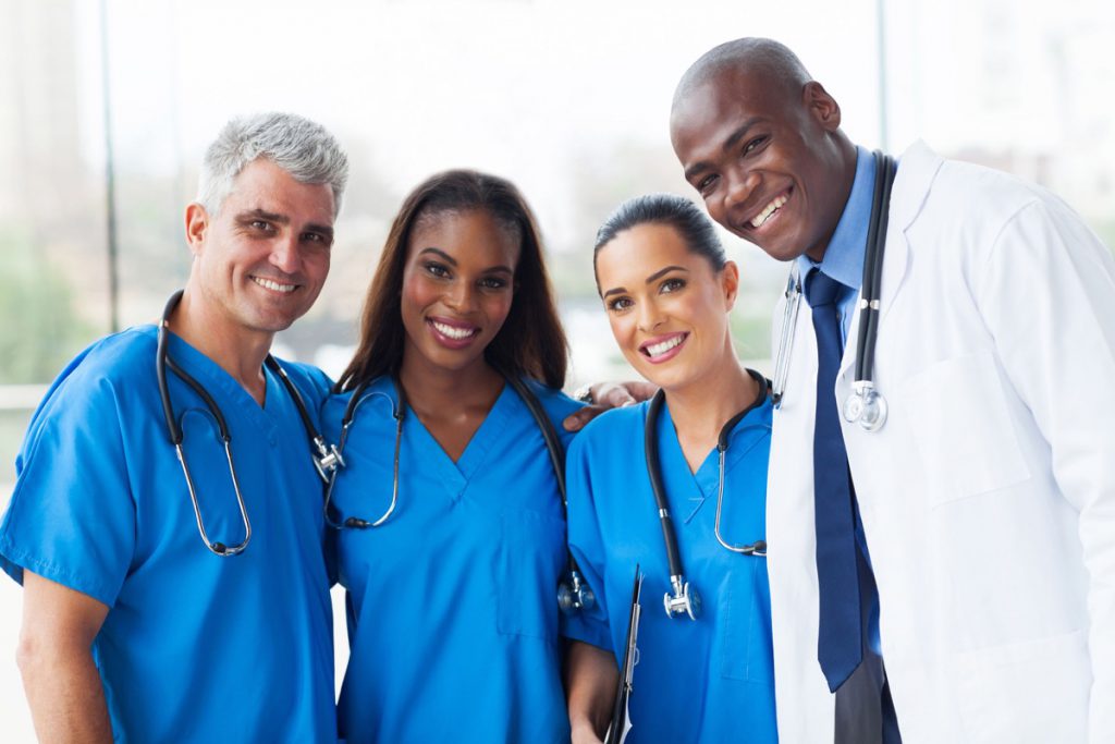 group of diverse healthcare providers